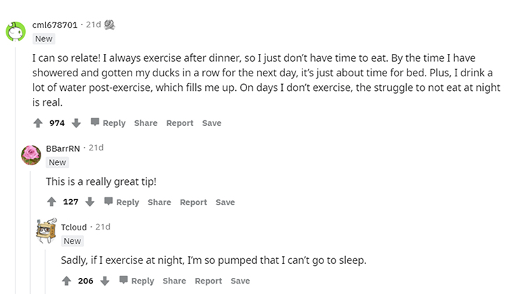Reddit personal experience post responses.