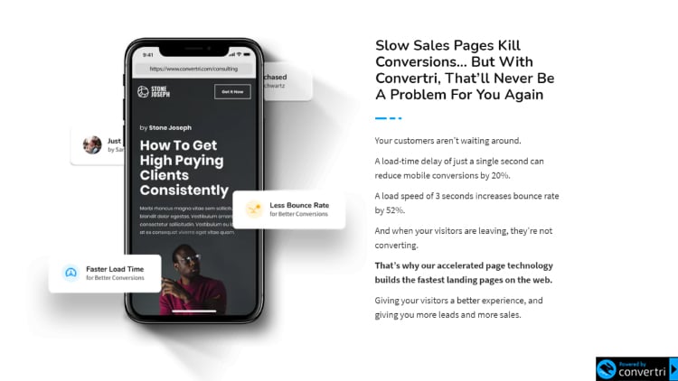 Slow ales pages kill conversion, cell phone graphic.