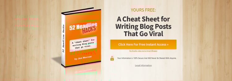 Squeeze Page as a Separate Page example