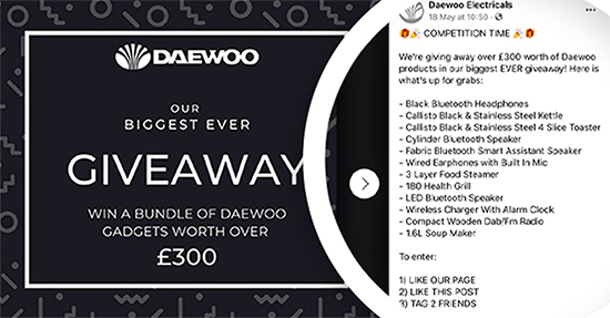 Lead Generation Tactics, Giveaway example.