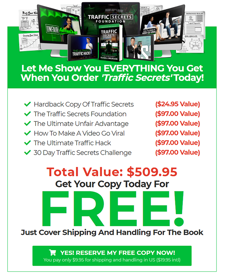 Master copywriting, Offer example.