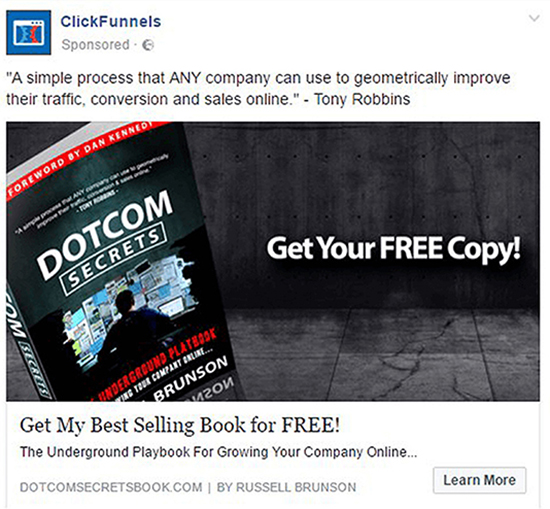 Facebook Ads (With a Twist), example.