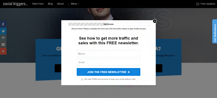 Optimize Your Website for Lead Generation, opt-in form.