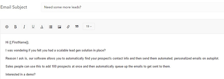 Use the QVC Formula, email example.