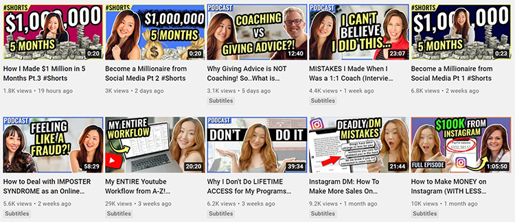 Make Your Video Thumbnails Stand Out, Vanessa Lau example.