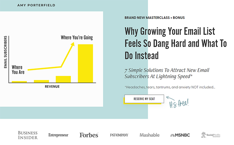 Webinars. Consider, once more, the example of the first page of a sales funnel example.