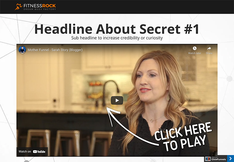 AutoWebinar Funnel, indoctrination page example.