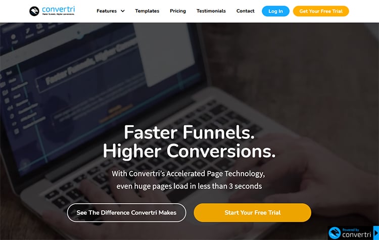 Six best lead generation software options, #2 Converti example.