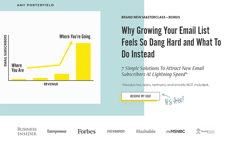 The Best Prospecting Idea We’ve Ever Had: Sales Funnels, first page of a sales funnel example.