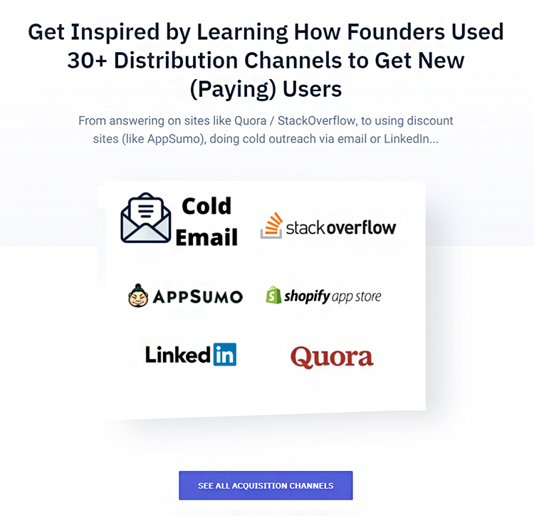 Lead Generation Examples That Work Like Crazy, Zero to Users Founders example. 