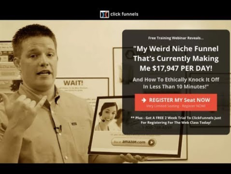 The Webinar Funnel, webinar registration page example.