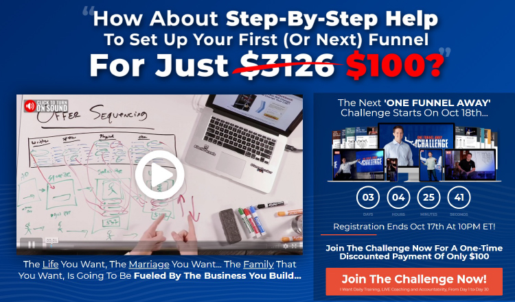 The Challenge Funnel, One Funnel Away Challenge.