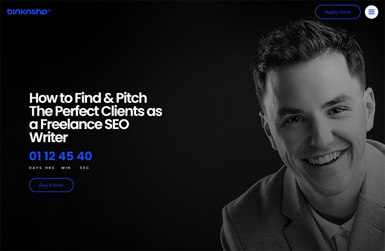 Work Backwards, landing page example.