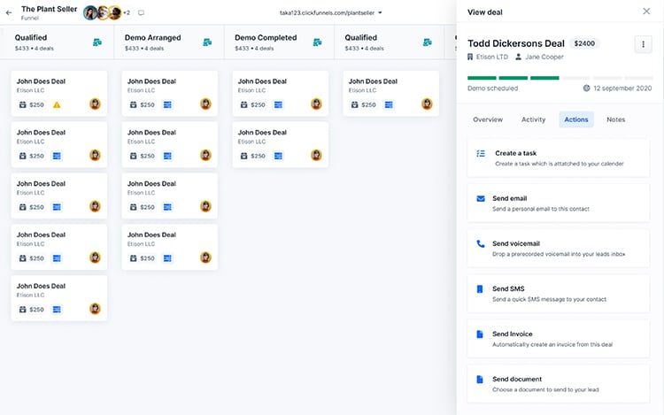 ClickFunnels 2.0 Features, CRM Funnels