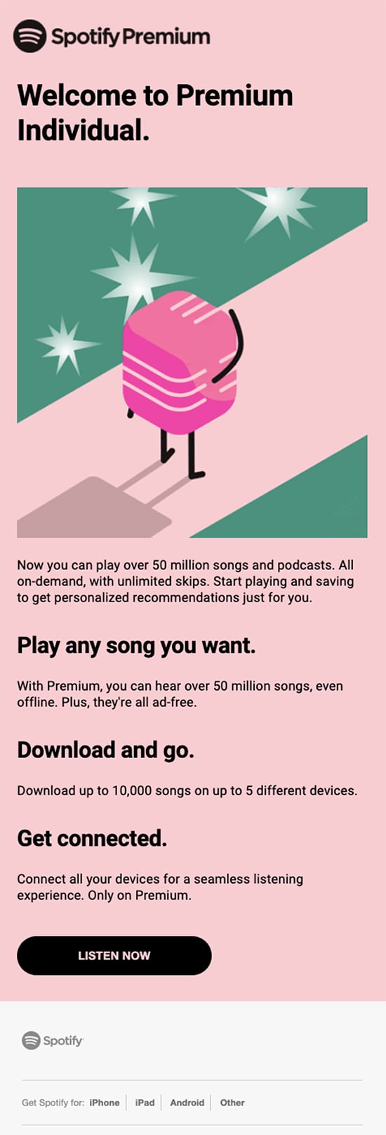 Educate Customers, Spotify graphic. 