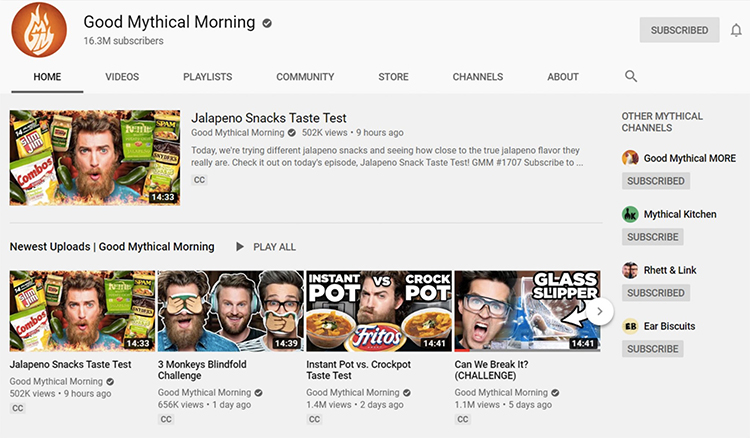 good mythical morning youtube channel