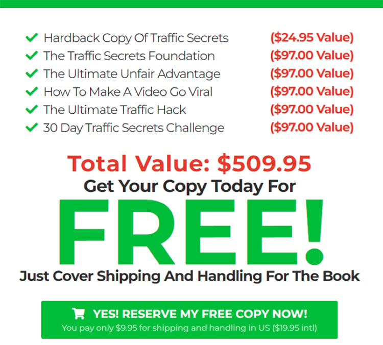 Build an Experience, Traffic Secrets Bonuses