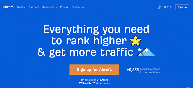 Ahrefs Homepage. 