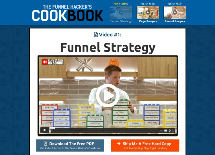 Squeeze Page Funnel, and here’s ClickFunnels thank you page