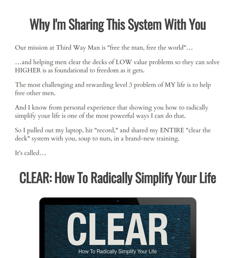 The Solution is Shared — What good is an amazing and profound solution if it’s not shared with the world? Now you explain why you’re sharing your powerful system with the reader. 