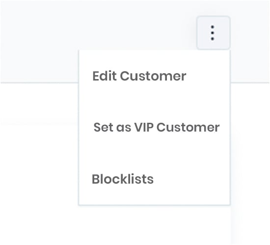 From the Customers tab, you can also set specific customers to VIP…