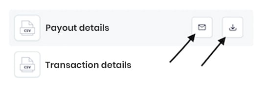 You can also email or download an individual report by hovering over the report you want and using the envelope icon to email and the down arrow icon to download: