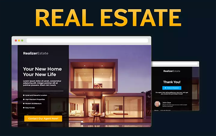 Use Real Estate Landing Page Templates