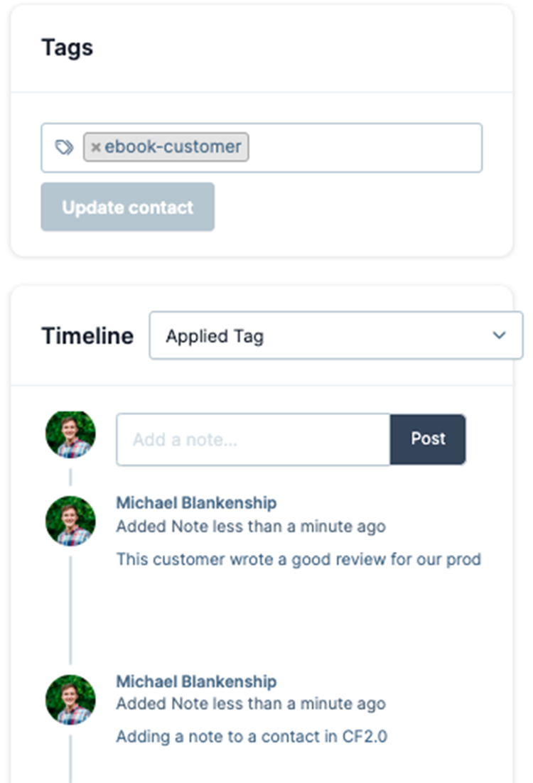 Effortlessly Managing Your Contacts, tags. 