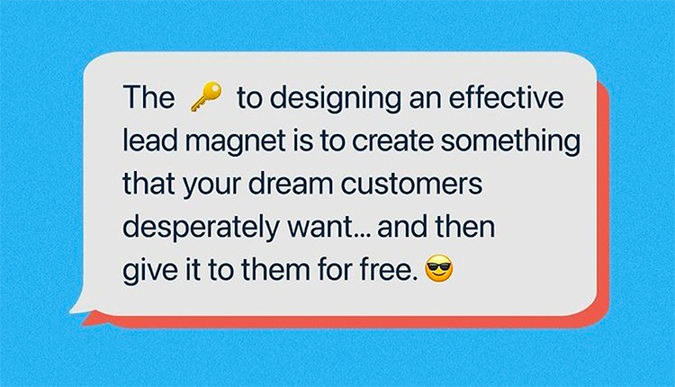 That’s why the key to designing an effective lead magnet is creating something that your dream customers desperately want…And then giving it to them for free!