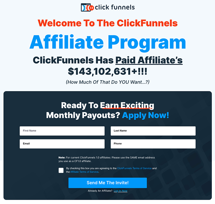 Once you have that in place, you want to start marketing to affiliates by creating a landing page specifically for your affiliate program.