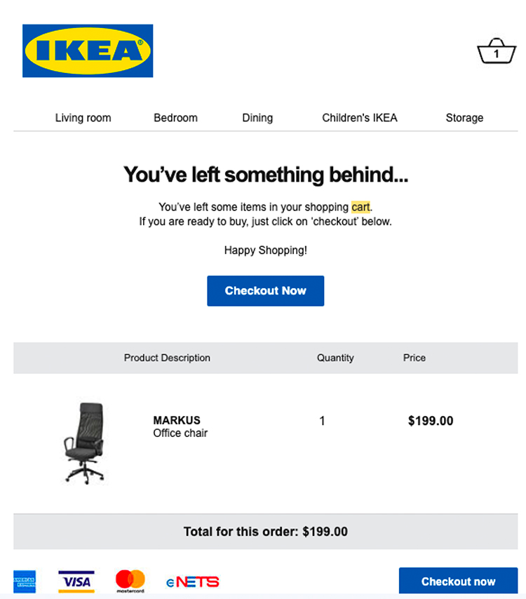 Abandoncart emails 