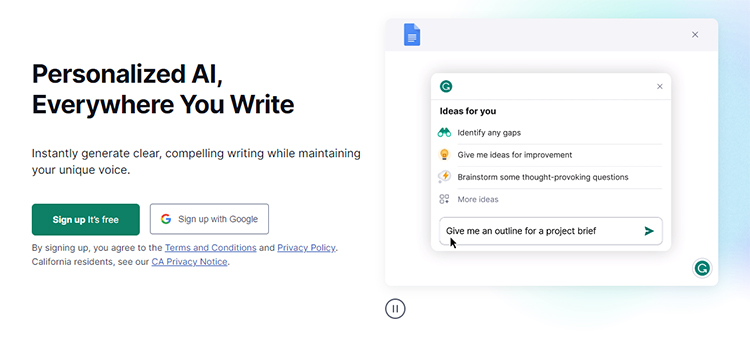 Grammarly: “instantly generate clear, compelling writing while maintaining your unique voice."