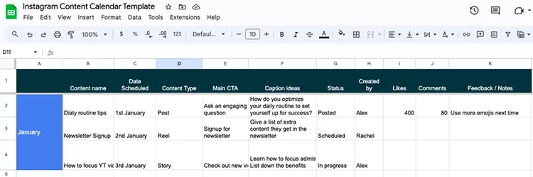 Create A Content Calendar