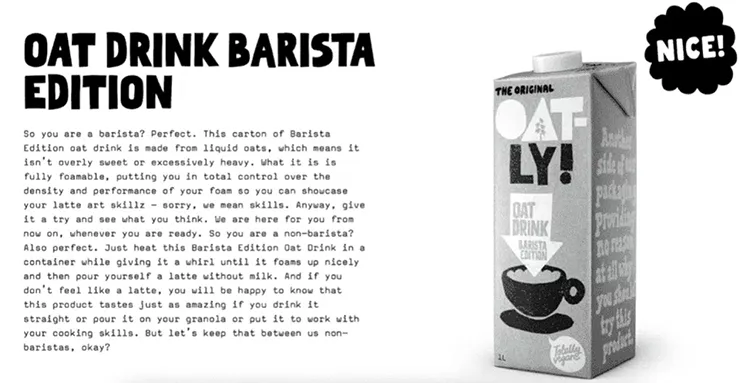 Sales Pitch From Oatly