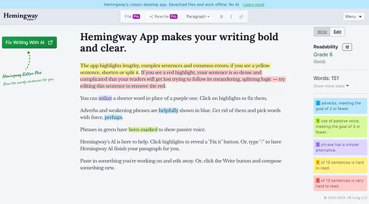 Hemingway Editor