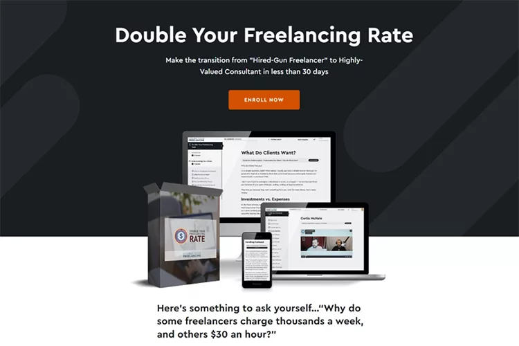 “Double Your Freelancing Rate” Sales Page